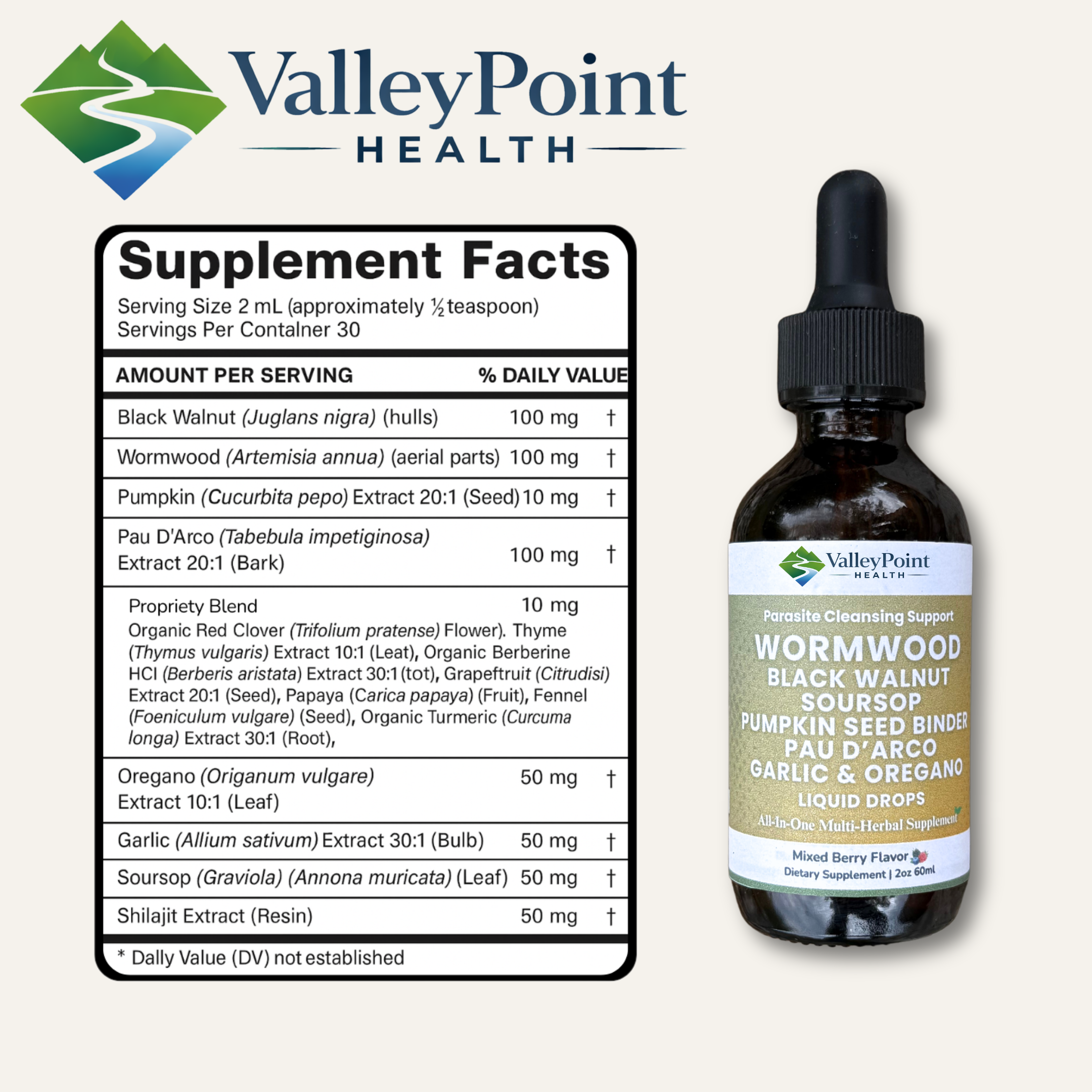 Black Walnut Wormwood Parasite Cleanser